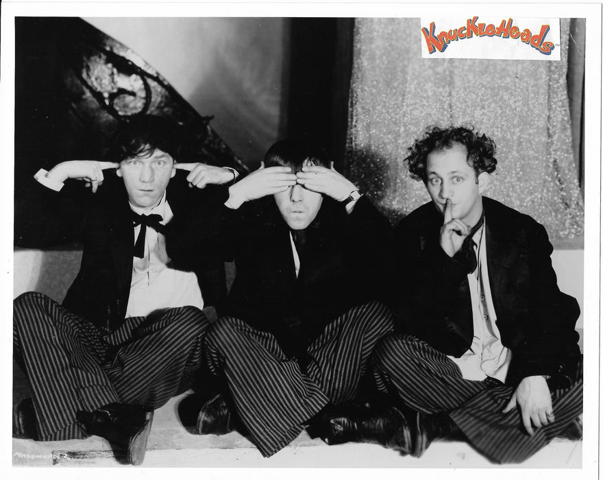 Three Stooges With Shemp On Stage Original Glossy Promo Photo