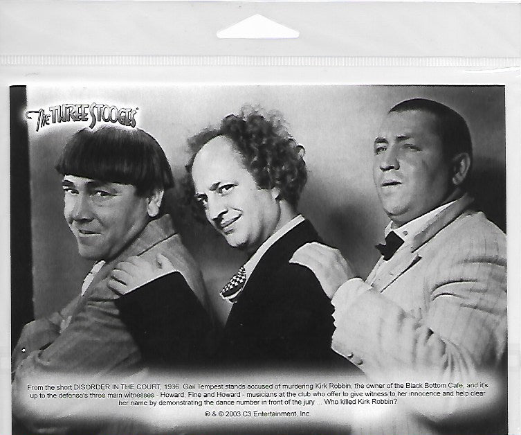 Three Stooges Commemorative 5x7 Print With Certificate Of Authenticity - Disorder In The Court