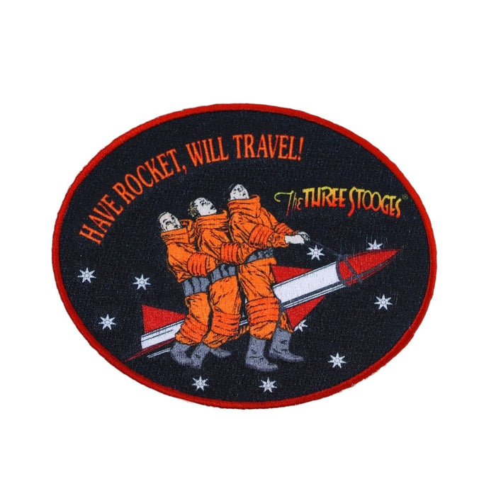 Three Stooges Iron On Patch: Have Rocket Will Travel