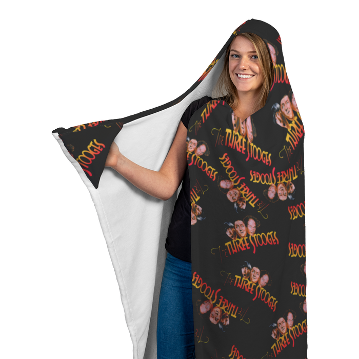 Three Stooges Hooded Sherpa Extra Large Blanket