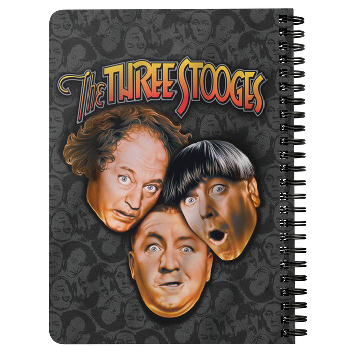 Three Stooges Spiral Notebook - Big Head Logo